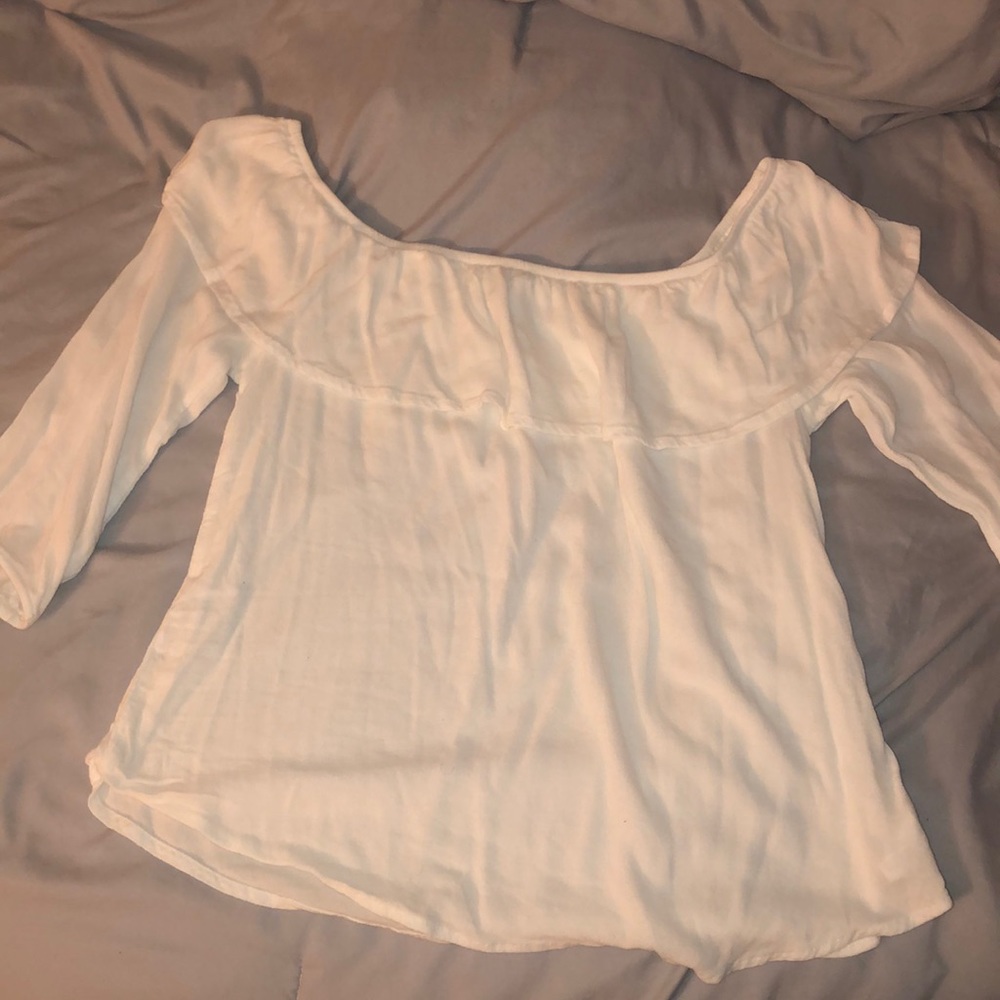 White Light off the Shoulder Shirt